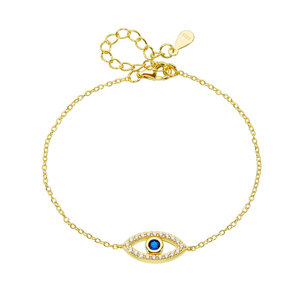 S925 Sterling Silver Zircon Eye Bracelet For Women