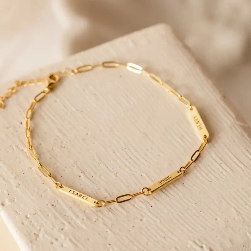 Personalized Letter Name Bracelet Stainless Steel Bangle With Customizable Names