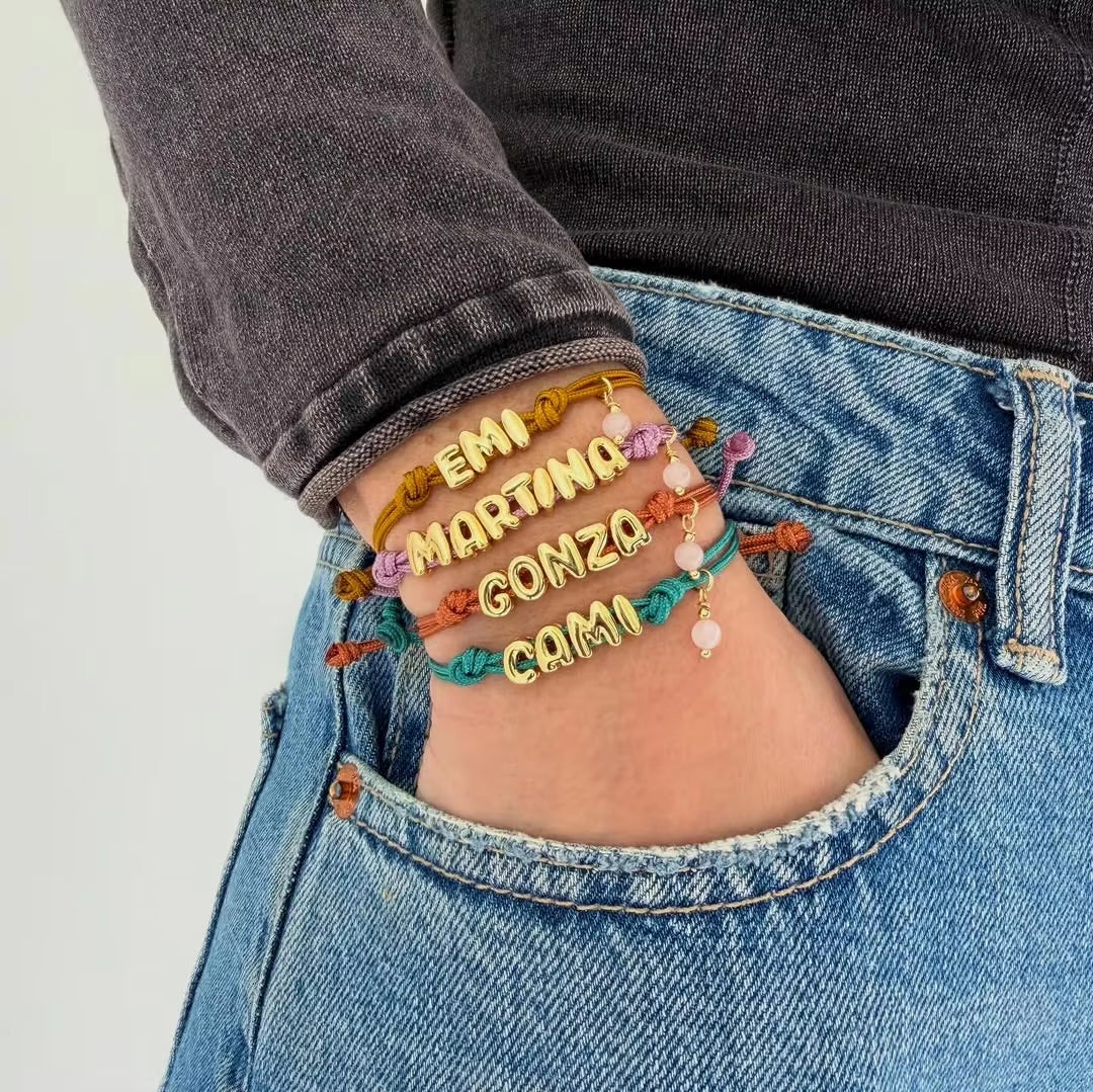 26 Letter Woven Hand Rope Colored Bracelet