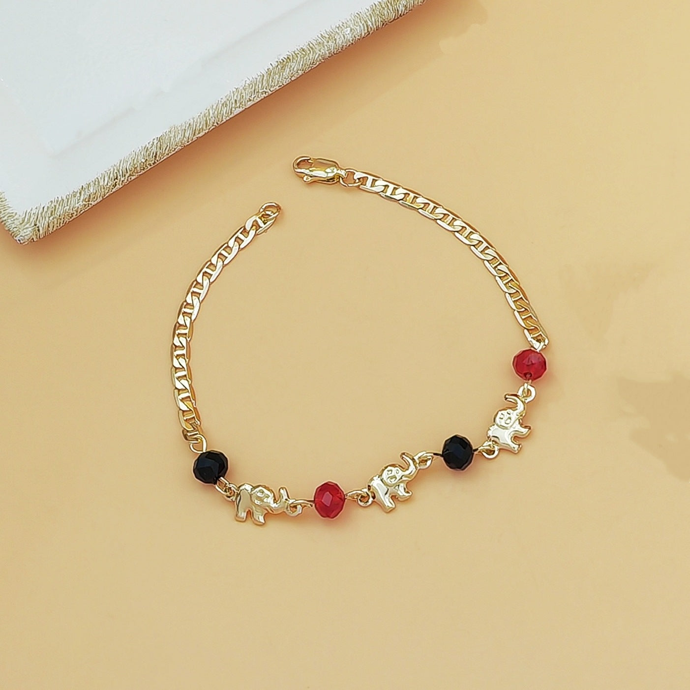 Light-luxury High-end Lucky-bead Elephant Bracelet For Women
