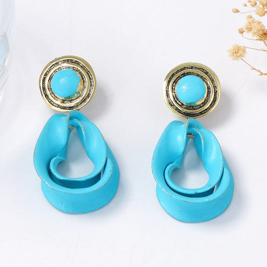 Retro Street-style Alloy Geometric Statement Earrings