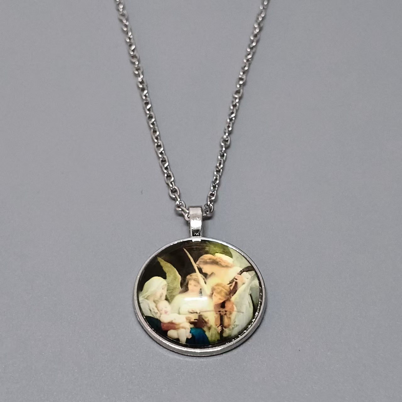 Womens Versatile Vintage Gemstone Alloy Necklace