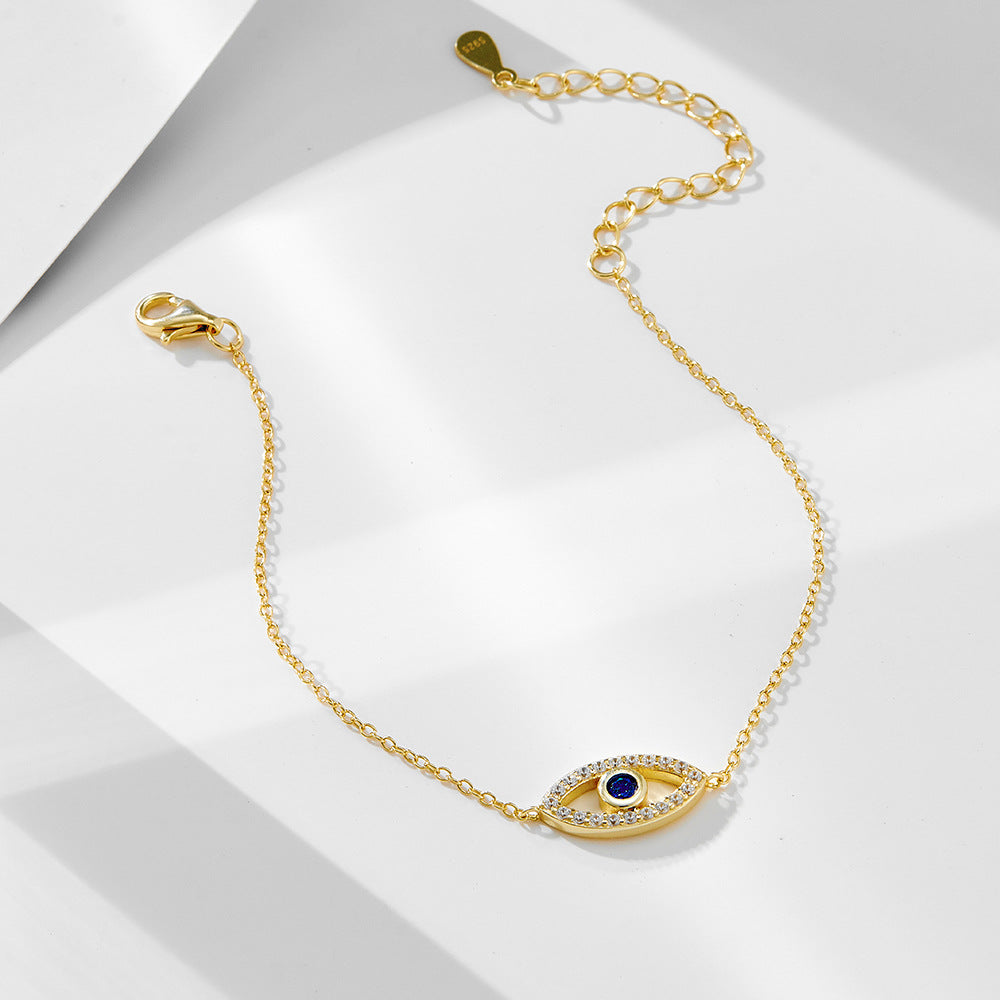 S925 Sterling Silver Zircon Eye Bracelet For Women