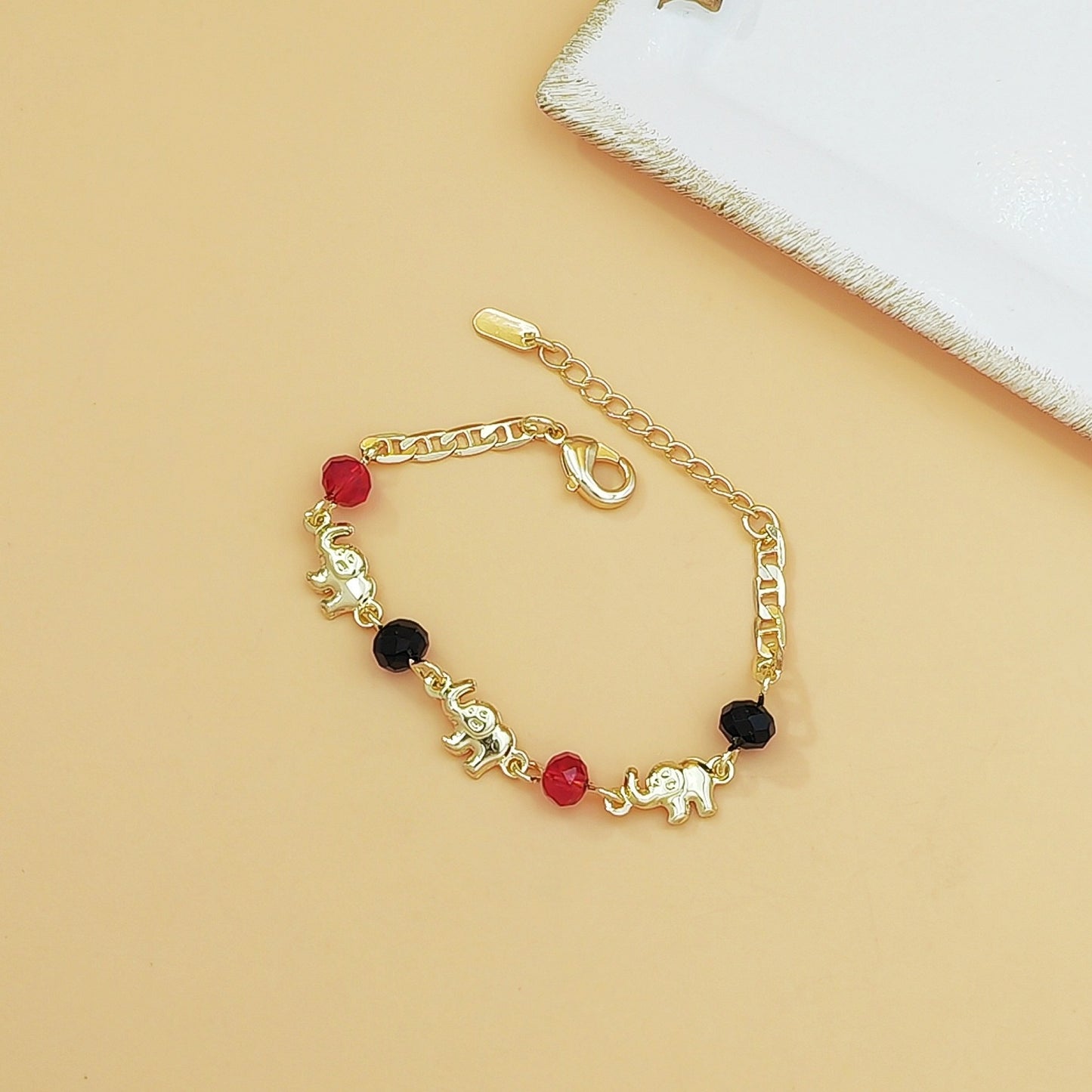 Light-luxury High-end Lucky-bead Elephant Bracelet For Women