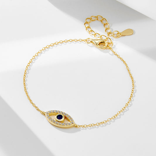 S925 Sterling Silver Zircon Eye Bracelet For Women