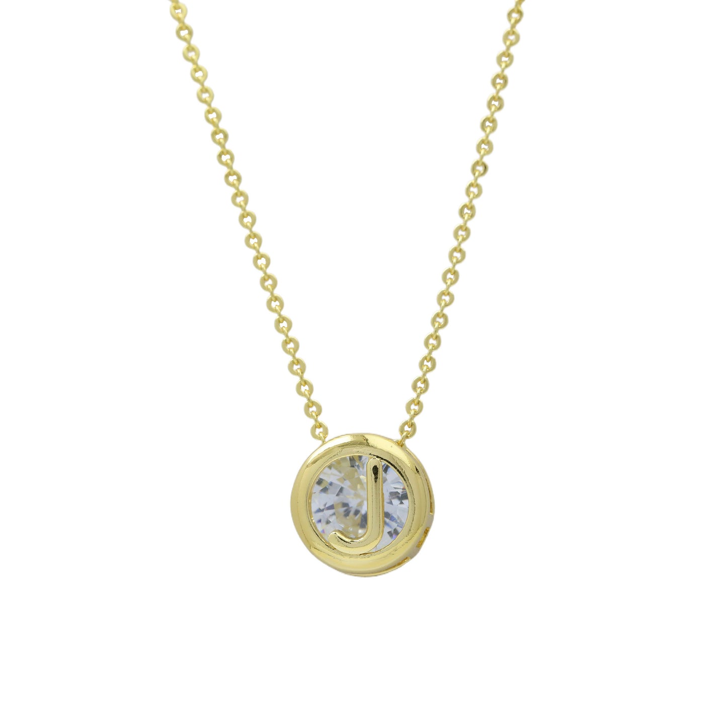 18k Gold-plated Geometric Hollow Circular Necklace In Brass